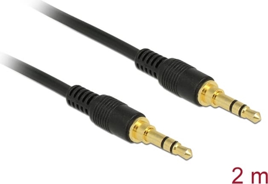 Изображение Delock Stereo Jack Cable 3.5 mm 3 pin male > male 2 m black
