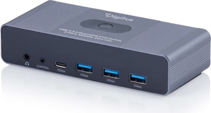 Attēls no Digitus USB-C 3.0 Dual HDMI KVM Switch, 2-port, 4K60Hz, Core Line