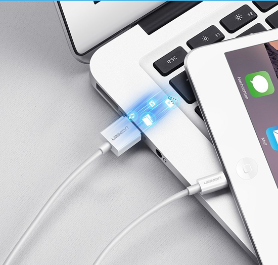 Picture of Ugreen USB - Lightning MFI kabelis 1m 2,4A balts (