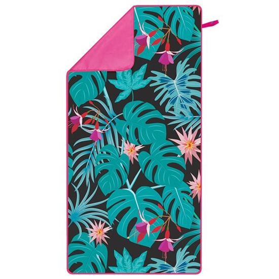 Picture of DVIELIS NCR14 LEAVES MICROFIBRE TOWEL 160x80 cm NILS CAMP