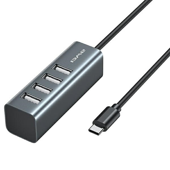 Picture of AWEI HUB CL-122T 4xUSB-A|USB-C czarny|black