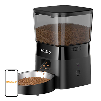 Изображение Rojeco 2L Automatic Pet Feeder WiFi Version (Black