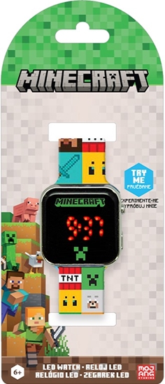 Изображение Zegarek LED z kalendarzem Minecraft 