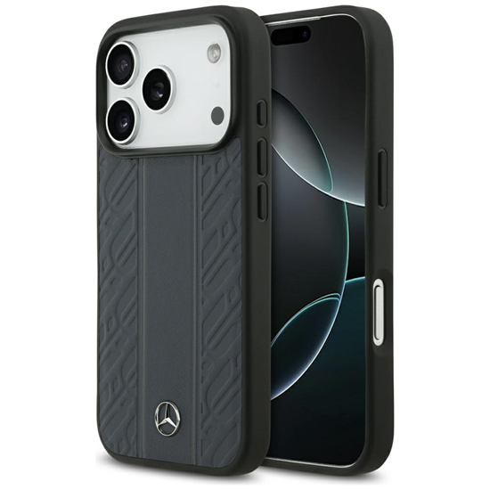 Picture of Case Mercedes Leather Laurel Leaves Stripes MagSaf