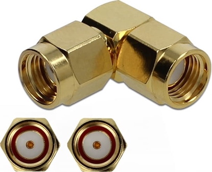 Attēls no Delock Adapter RP-SMA plug to RP-SMA plug 90° 10 GHz