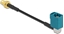 Picture of Delock Antenna Cable FAKRA Z jack 90° to SMA jack bulkhead RG-174 10 cm