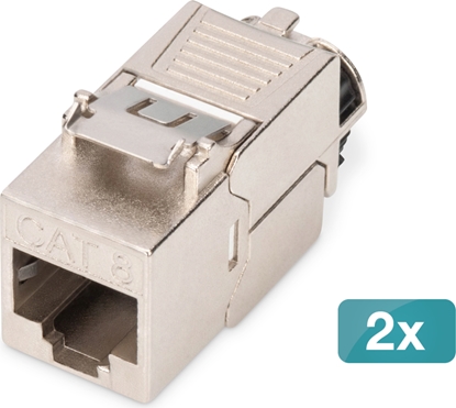 Изображение Digitus CAT 8.1 Keystone Module, Shielded, Tool-free Connection - 2 pcs
