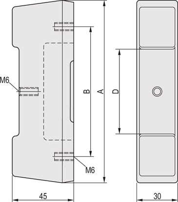 Изображение Schroff CompacPRO Rear Foot, 3 U, increased 45 mm