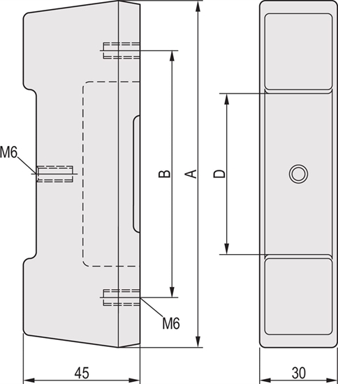 Изображение Schroff CompacPRO Rear Foot, 3 U, increased 45 mm