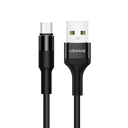 Изображение Kabel USB Usams USB-A - microUSB 1.2 m Czarny (SJ224USB01)
