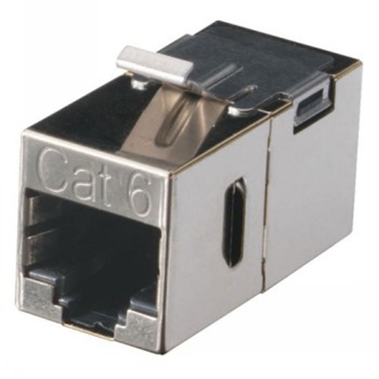 Изображение BLACKBOX CAT6 FEED-THRU COUPLER - SHIELDED, SILVER