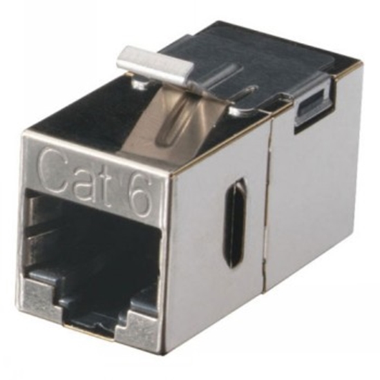 Picture of BLACKBOX CAT6 FEED-THRU COUPLER - SHIELDED, SILVER