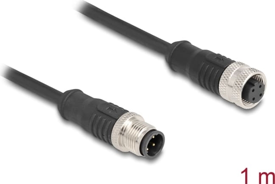 Picture of Delock M12 Cable D-coded 4 pin male to female PVC 1 m
