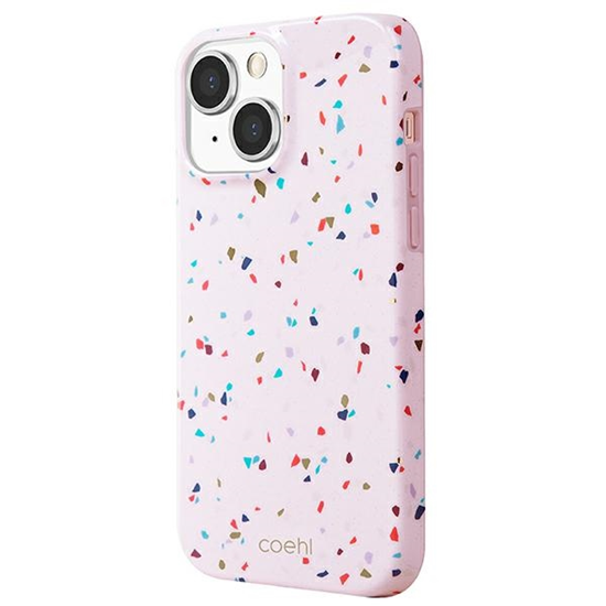 Изображение UNIQ etui Coehl Terrazzo iPhone 13 6,1" różowy|blu