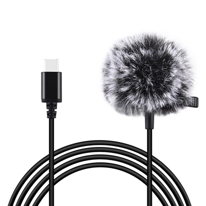 Изображение Jack Puluz tie microphone with clip PU425 1.5m USB-C
