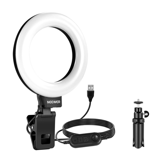 Picture of Lampa piercieniowa na klips 5 / statyw biurkowy Neewer BR60