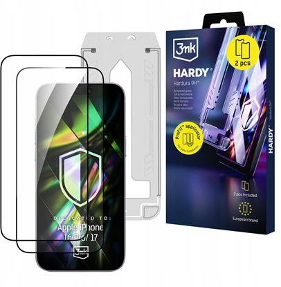 Attēls no 2x Szko hartowane z aplikatorem na Apple iPhone 16 Pro / iPhone 17 - 3mk HARDY® Hardura 9H
