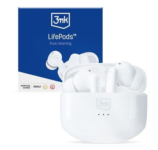 Изображение 3MK LifePods Protection Bluetooth 5.3 ANC technology White