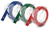 Picture of 3x1 Dymo Embossing Labels Multi-Pack 9mm (red/blue/black)