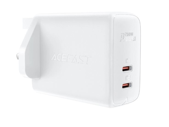 Изображение Acefast A32 PD 50W Gan (USB-C+USB-C) Dual Port Charger (Uk) White