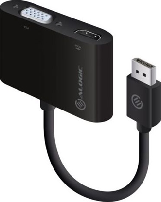 Attēls no Adapter AV Alogic DisplayPort - HDMI - D-Sub (VGA) czarny (DP-VGHD4K-ADP)