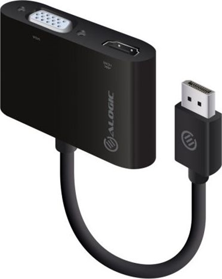Picture of Adapter AV Alogic DisplayPort - HDMI - D-Sub (VGA) czarny (DP-VGHD4K-ADP)