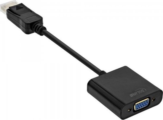 Изображение Adapter AV InLine DisplayPort - D-Sub (VGA) czarny (17197B)