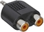 Attēls no Adapter AV InLine Jack 3.5mm - RCA (Cinch) x2 czarny (99302)