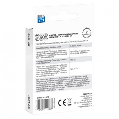 Attēls no Adapter bluetooth Savio Savio BT-070 adapter USB 2.0