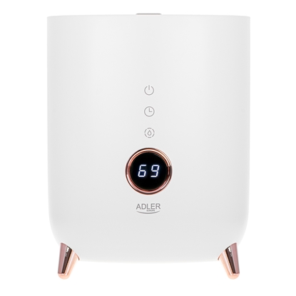 Изображение Adler | AD 7972 | Humidifier | 23 W | Water tank capacity 4 L | Suitable for rooms up to 35 m² | Ultrasonic | Humidification capacity 150-300 ml/hr | White