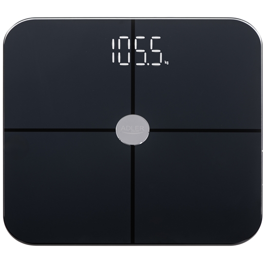 Picture of Adler | Smart Bathroom Scale | AD 8187 | Maximum weight (capacity) 180 kg | Accuracy 100 g | Body Mass Index (BMI) measuring | Black