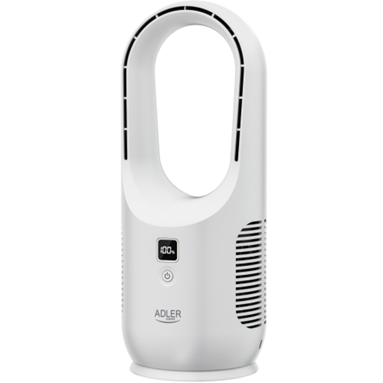Picture of Adler Bladeless Rechargeable Fan | AD 7343 | Desk Fan | Diameter 14 cm | Number of speeds 3 | White