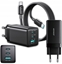 Picture of adowarka Joyroom adowarka sieciowa Joyroom JR-TG10 65W GaN 2x USB-C + USB-A z kablem 100W USB-C - USB-C 1.2m - czarna