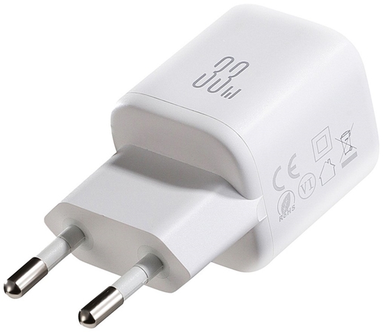 Изображение adowarka Joyroom adowarka sieciowa Joyroom JR-TG7 33W USB-A + USB-C z kablem 60W USB-C do USB-C 1m - biaa