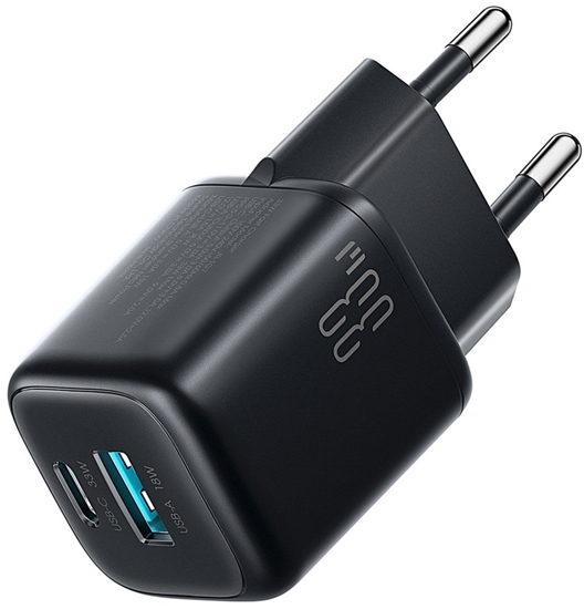 Изображение adowarka Joyroom adowarka sieciowa Joyroom JR-TG7 33W USB-A + USB-C z kablem 60W USB-C do USB-C 1m - czarna