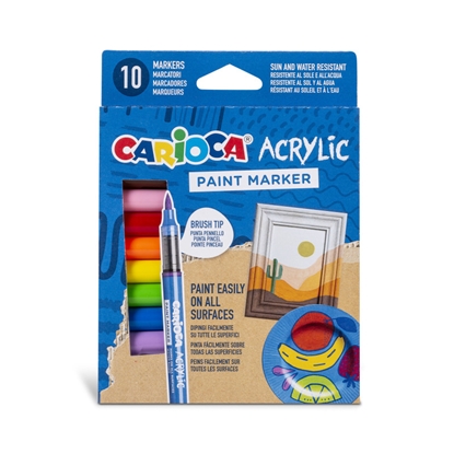 Изображение Akrila krāsu marķieri CARIOCA, 10 gab., kastē