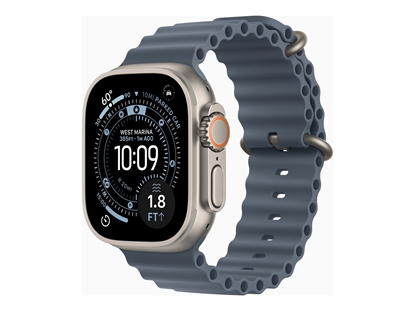 Изображение Apple Watch Ultra 3 GPS + Cellular 49mm Natural Titanium Case with Anchor Blue Ocean Band | Apple
