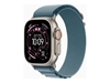 Picture of Apple Watch Ultra 3 GPS + Cellular 49mm Natural Titanium Case with Light Blue Alpine Loop - Medium | Apple