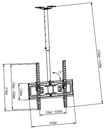 Изображение Art Uchwyt sufitowy AR-21L 32'' - 60''