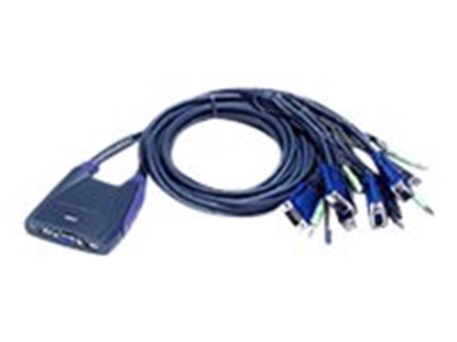 Изображение Aten 4-Port USB VGA/Audio Cable KVM Switch | Aten | 4-Port USB VGA/Audio Cable KVM Switch (0.9m, 1.2m)