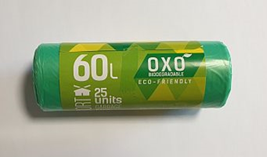 Изображение Atkritumu maisi BIO, zaļi, HDPE, 60L, 60x70cm 13mk, 25 gab.