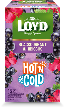 Изображение Augļu tējas dzēriens LOYD HOT&COLD upeņu un hibiska garša, 15x2g