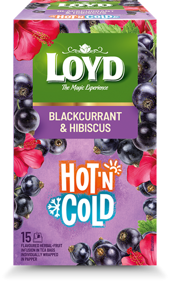 Picture of Augļu tējas dzēriens LOYD HOT&COLD upeņu un hibiska garša, 15x2g