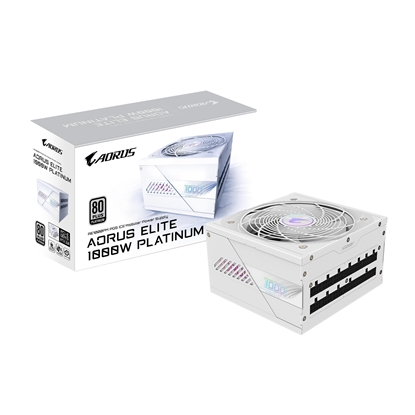 Изображение Barošanas bloks Gigabyte AORUS Elite 1000W 80 Plus Platinium Ice White