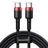 Picture of Baseus Cafule Flash Charging Data Cable USB-C to USB-C 100W 2m / Red/Black