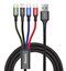 Изображение Baseus CA1T4-B01 Fast 4in1 Cable (Lightning, 2x USB-C, microUSB) 1.2m / blakc
