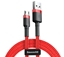 Picture of Baseus Cafule Cable Durable Nylon Braided Wire USB / micro USB QC3.0 2.4A 1M Red