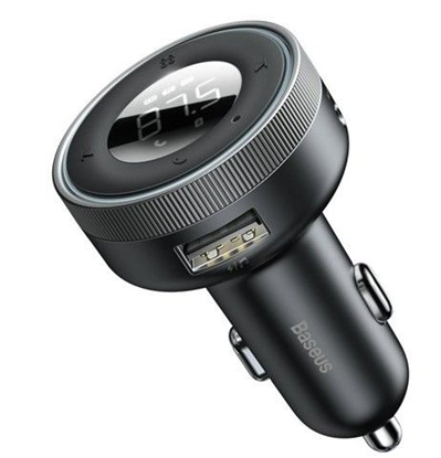 Attēls no Baseus Enjoy FM transmitter car charger LED 2x USB