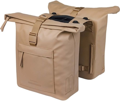 Picture of Basil Sakwa podwójna BASIL BROOKLYN DOUBLE PANNIER BAG 41L, MIK System (ready to go) sand