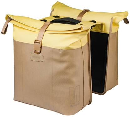 Picture of Basil Sakwa podwójna BASIL VIVE DOUBLE PANNIER BAG 28-35L, MIK System (ready to go), sand/yellow